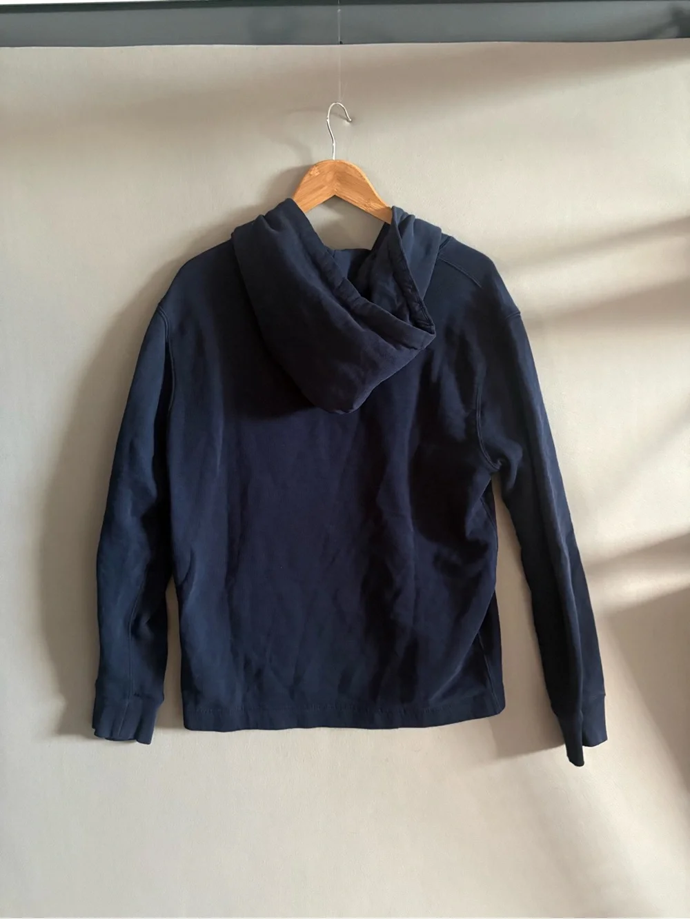 J.Crew Vintage Fleece Hoodie Sweatshirt Pullover Navy Size Medium